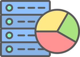 Data Analytics Line Filled Light Icon vector