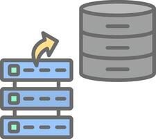 Data Stacks Line Filled Light Icon vector