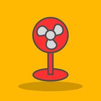 ventilador lleno sombra icono vector