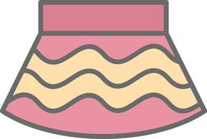 Skirt Line Filled Light Icon vector