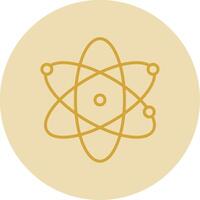 Ciencias línea amarillo circulo icono vector