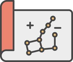 Constellation Line Filled Light Icon vector