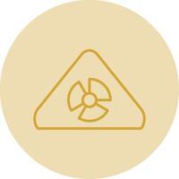 Radioactive Line Yellow Circle Icon vector