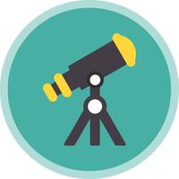 Telescope Flat Multi Circle Icon vector