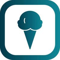 Ice Cream Glyph Gradient Corner Icon vector