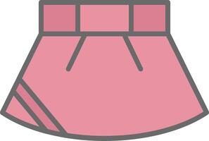 Skirt Line Filled Light Icon vector