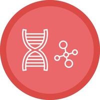 Dna Line Multi Circle Icon vector