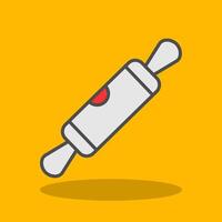 Rolling Pin Filled Shadow Icon vector