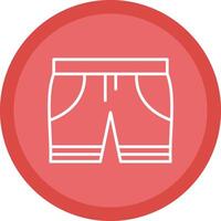 Swim Shorts Line Multi Circle Icon vector