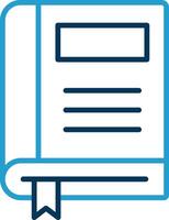 Bookmark Line Blue Two Color Icon vector