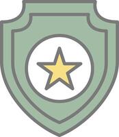 Badge Line Filled Light Icon vector