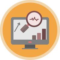 System Monitoring Flat Multi Circle Icon vector