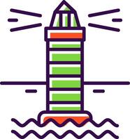 Lighthouse filled Design Icon vector