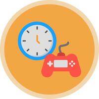 hora plano multi circulo icono vector