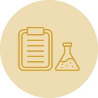 Flask Line Yellow Circle Icon vector