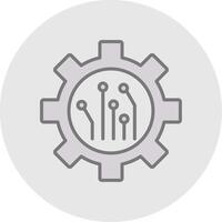 Mining Technology Line Filled Light Icon vector