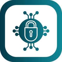 Cyber Security Glyph Gradient Corner Icon vector