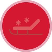 Sled Flat Multi Circle Icon vector