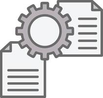 File Management Line Filled Light Icon vector