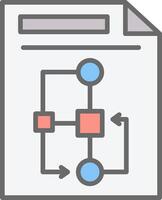 Document Line Filled Light Icon vector