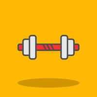 Barbell Filled Shadow Icon vector