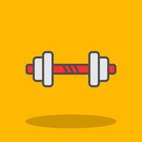 Barbell Filled Shadow Icon vector