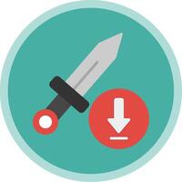 Weapon Flat Multi Circle Icon vector