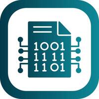 Encryption Data Glyph Gradient Corner Icon vector