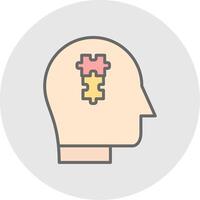 Logic Line Filled Light Icon vector