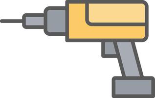 Drilling Machine Line Filled Light Icon vector