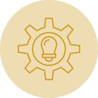 Development Line Yellow Circle Icon vector