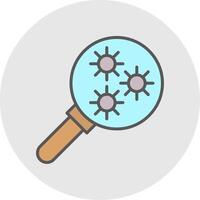 Biology Line Filled Light Icon vector