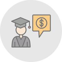 Business Education Line Filled Light Icon vector