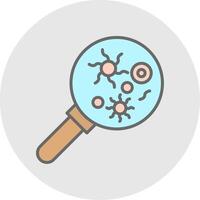 Microbiology Line Filled Light Icon vector