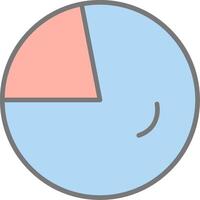 Circular Chart Line Filled Light Icon vector