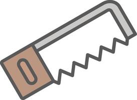 Hacksaw Line Filled Light Icon vector