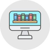 OnLine Filled Light Library Line Filled Light Icon vector