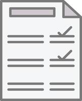 Checklist Line Filled Light Icon vector