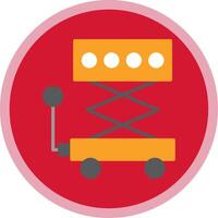 Scissor Lift Flat Multi Circle Icon vector