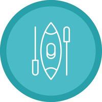 Canoe Line Multi Circle Icon vector