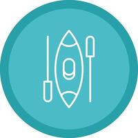 Canoe Line Multi Circle Icon vector