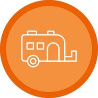 Caravan Line Multi Circle Icon vector