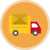 Postal Delivery Flat Multi Circle Icon vector