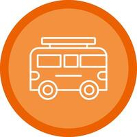 Camper Line Multi Circle Icon vector