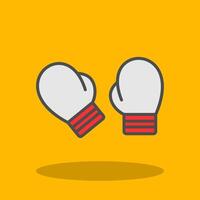 Boxing Glove Filled Shadow Icon vector