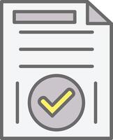 Document Line Filled Light Icon vector