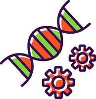 Genetics filled Design Icon vector