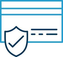 Secure Payments Line Blue Two Color Icon vector