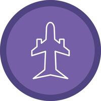 Plane Line Multi Circle Icon vector