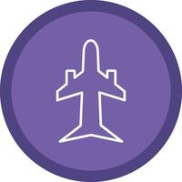 Plane Line Multi Circle Icon vector